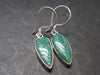 Green Aventurine Silver Earrings from India - 3.62 Grams
