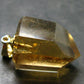 Natural Unheated Citrine Sterling Silver Gold Plated Pendant from Brazil - 1.1" - 5.63 Grams