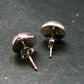 Rhodochrosite Gem Sterling Silver Stud Earrings From Argentina - 0.3" - 2.91 Grams