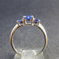 Natural Blue Tanzanite (Zoisite) Crystal Sterling Silver Ring From Tanzania - 1.65 Grams- Size 6.5