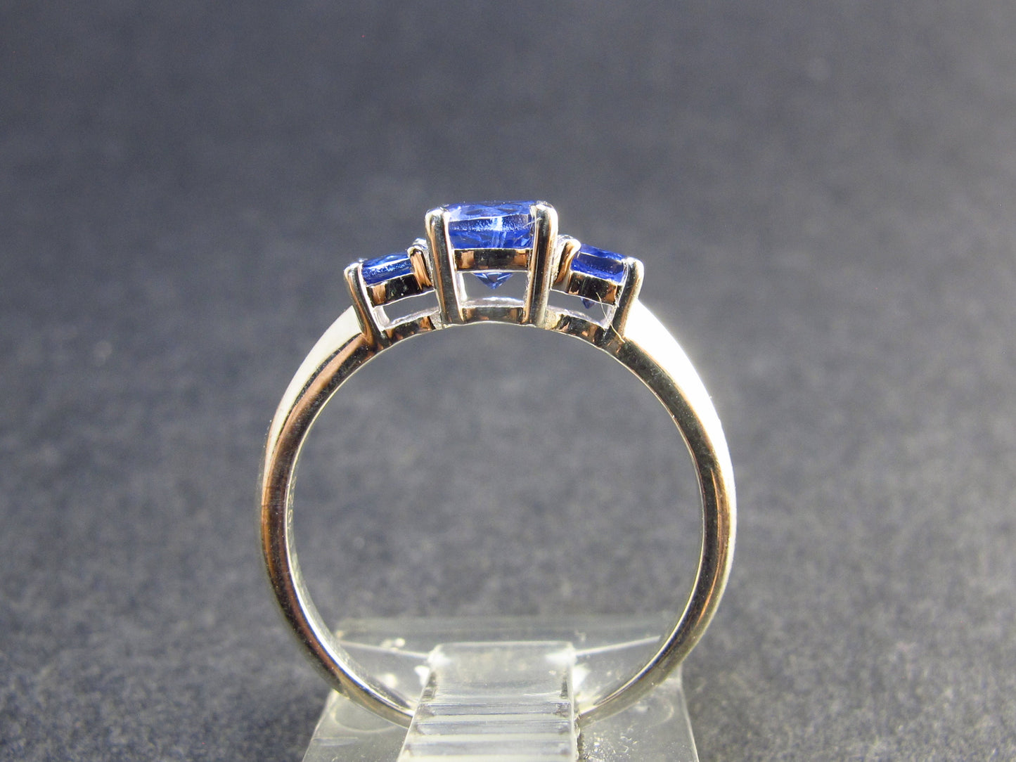 Natural Blue Tanzanite (Zoisite) Crystal Sterling Silver Ring From Tanzania - 1.65 Grams- Size 6.5