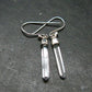 Lemurian Quartz Seed Crystal Silver Earrings From Brazil - 1.5"