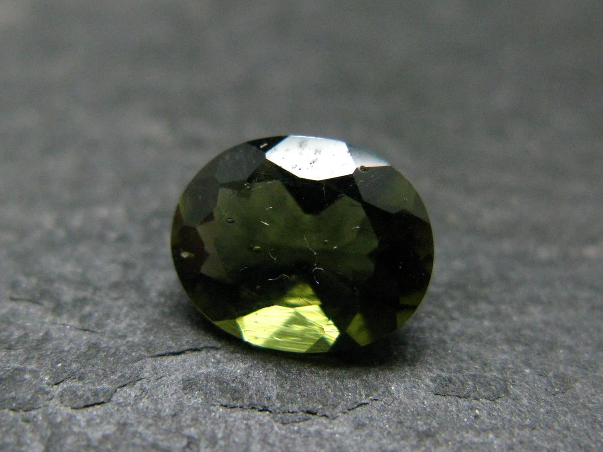 Moldavite Tektite Gem Cut Facetted Stone from Czech Republic - 2.02 Carats - 10x8mm