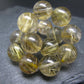 AAA Rutilated Quartz Genuine Bracelet ~ 7 Inches ~ 14mm Round Beads