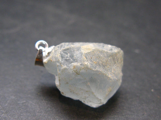 Natural Blue Celestite Celestine 925 Silver Pendant from Madagascar - 0.9" - 6.07 Grams