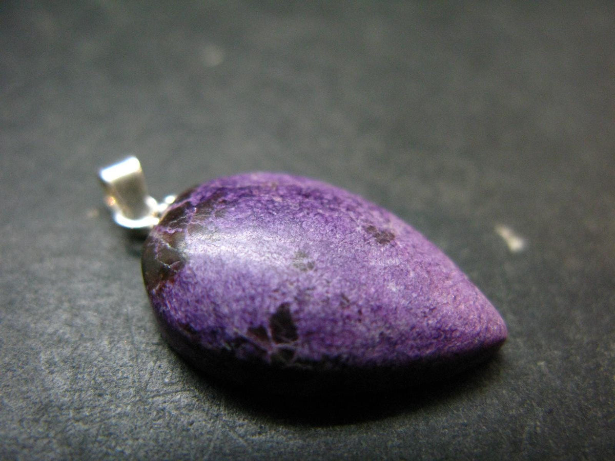 Rare Silver Stichtite Pendant from Australia - 1.1"