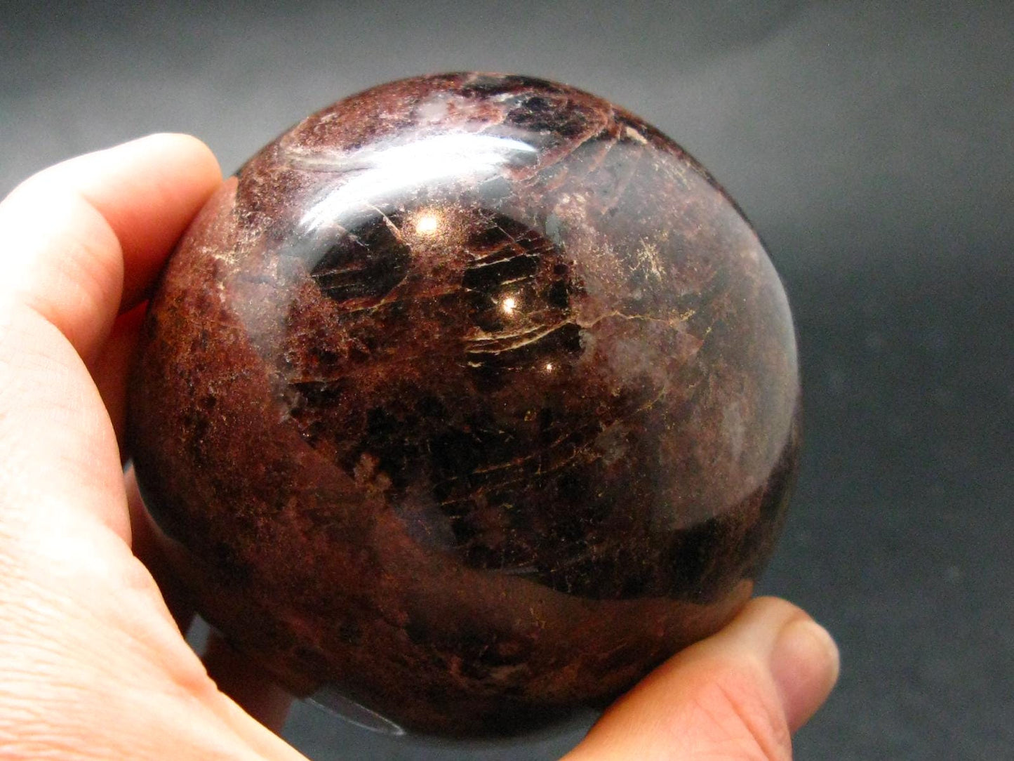 Red Garnet Almandine Sphere Ball From India - 518.0 Grams - 2.5"