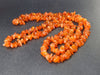 Lot of 3 Carnelian Tumbled Beads Necklaces From Madagascar - 35"
