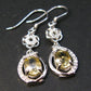 Rare Collector’s Gem!! Gemmy Golden Herderite Gem Silver Dangling Earrings from Brazil - 1.66 Carats