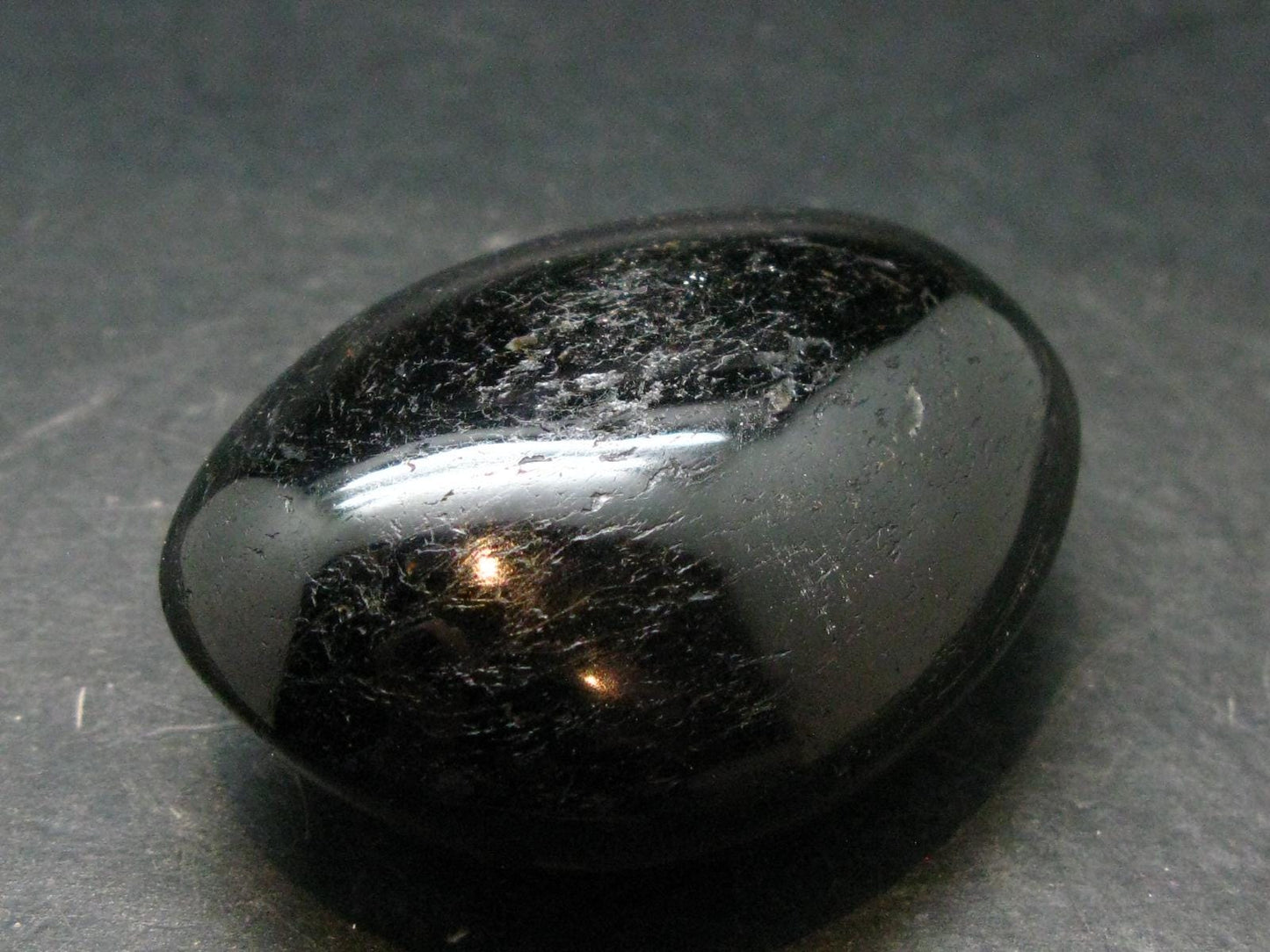 Fine Black Tourmaline Tumbled Stone From Namibia - 2.3"