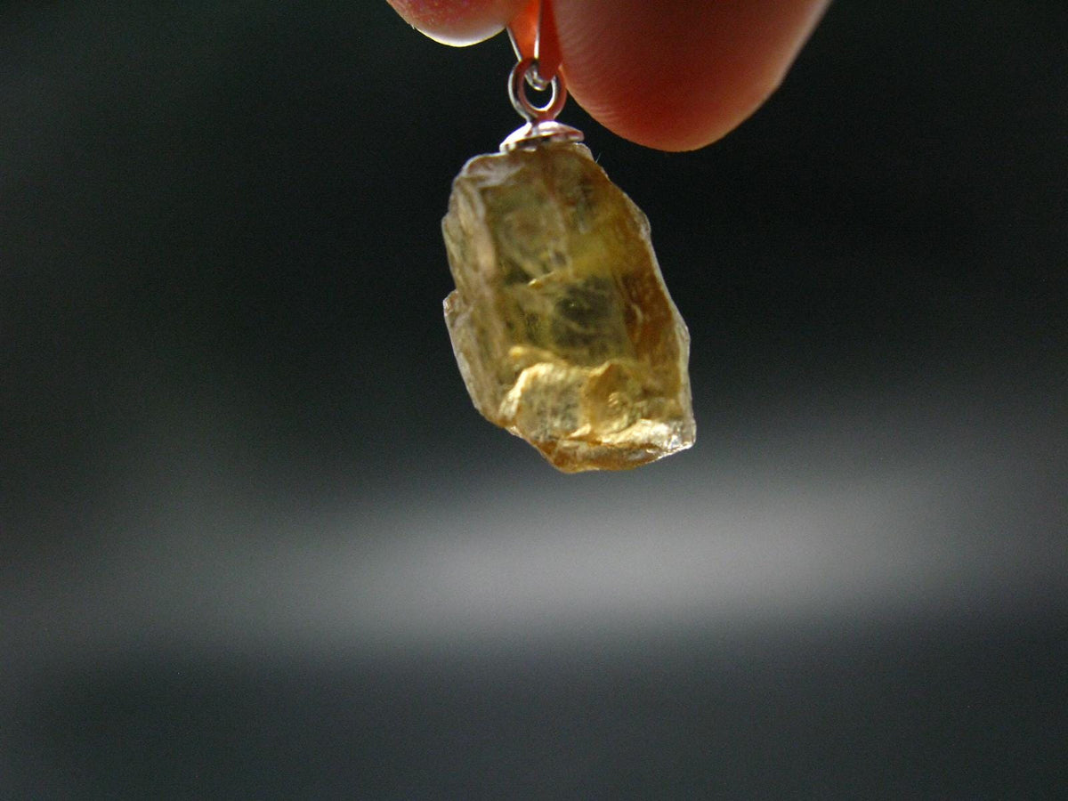 Rare Enstatite Crystal 925 Silver Pendant From Tanzania - 0.9" - 1.84 Grams