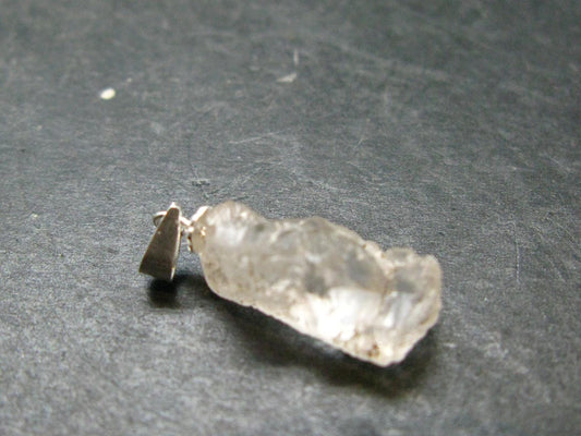 Rare Terminated Gemmy Nirvana (Pink Ice) Quartz Crystal Silver Pendant from the Himalayas - 1.0" - 1.75 Grams