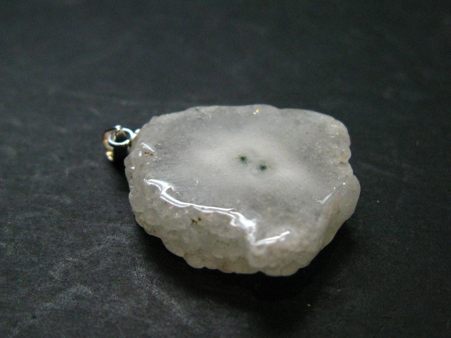 Anandalite Quartz Crystal Silver Pendant From India - 1.2" - 5.30 Grams
