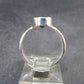 Moldavite Tektite Facetted Silver Ring from Czech Republic - Size 6 - 3.47 Grams
