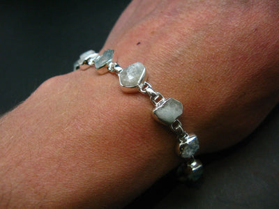 Euclase Silver Bracelet From Brazil- 7" - 14.4 Grams