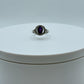 Amethyst Ring – Faceted Oval Cut – Silver Halo Design – Elegant Statement Ring - Size 6