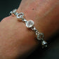 Phenakite Phenacite Cut Gem Silver Bracelet From Nigeria - 7" - 17.3 Grams