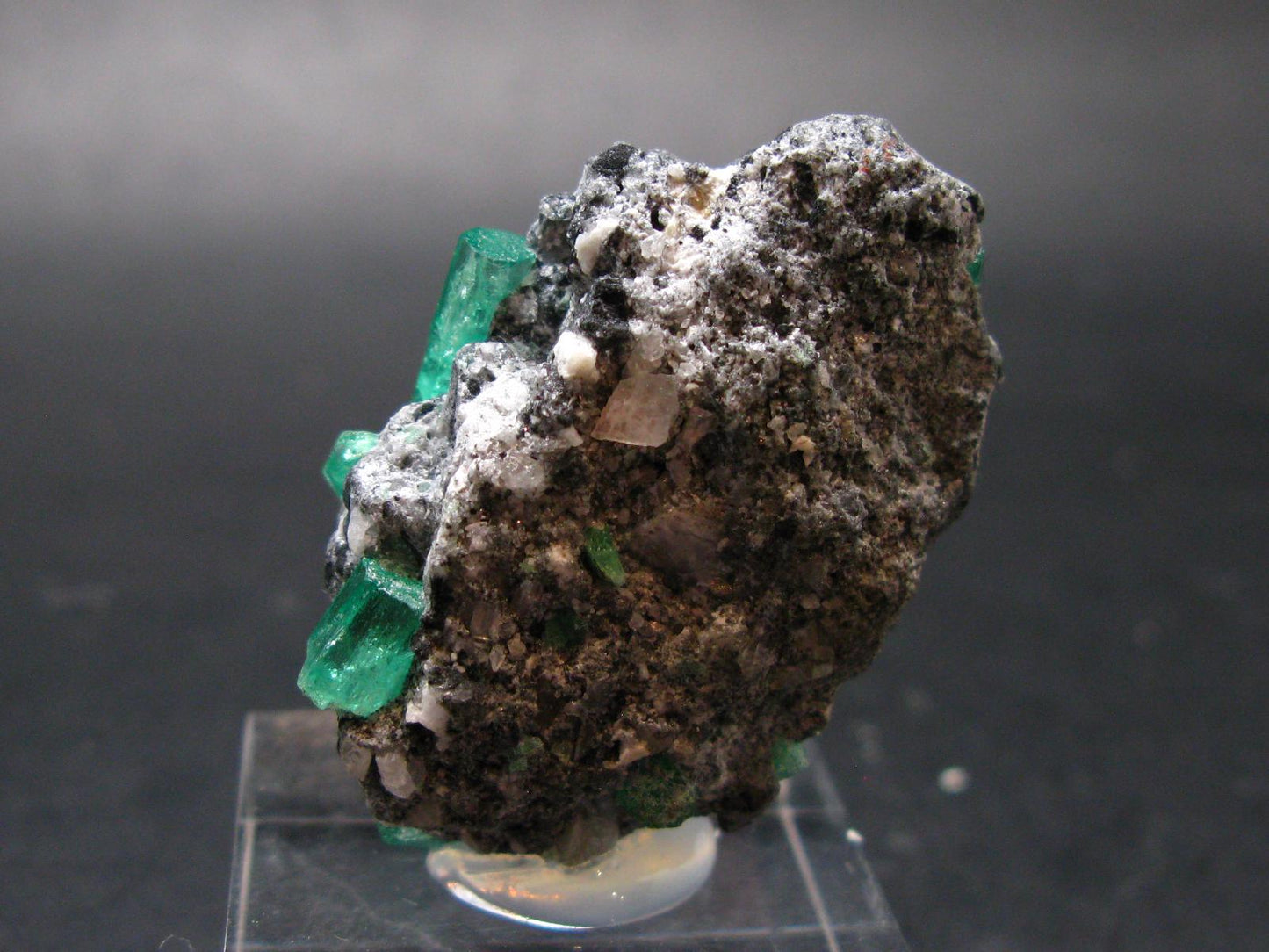 Emerald Beryl Crystals On Matrix From Colombia - 1.9"
