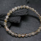 Rare Petroleum Oil In Quartz Crystal Bracelet - 7 Inches - 6mm Round Beads