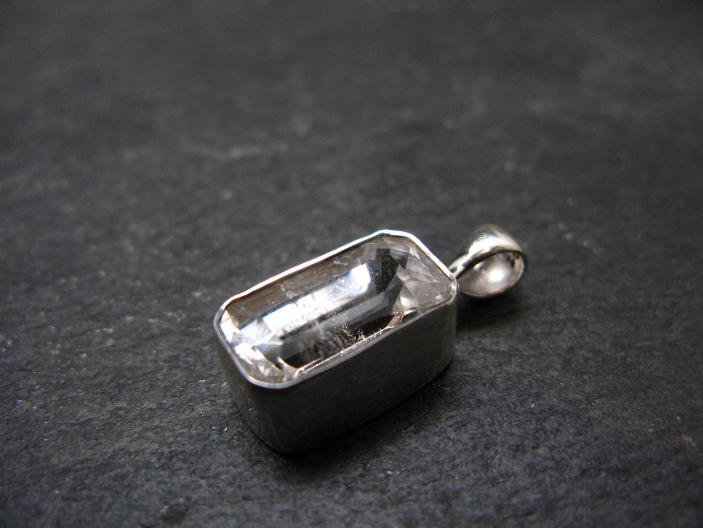 Gem Phenakite Phenacite 8.91 Carats Facetted Pendant from Russia - 3.77 Grams - 0.9"