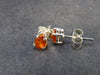 Faceted Orange Kyanite Crystal Stud Earrings From Brazil