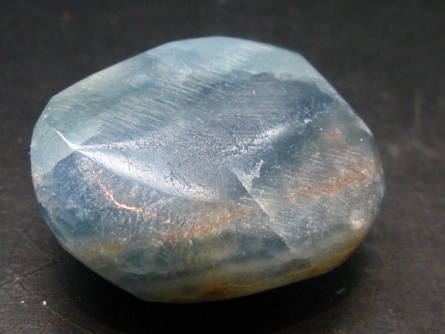 Nice Lemurian Aquatine Blue Calcite Tumbled From Argentina - 1.4" - 27.40 Grams