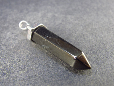 Elite Shungite Pencil Point Silver Pendant from Russia - 1.7"