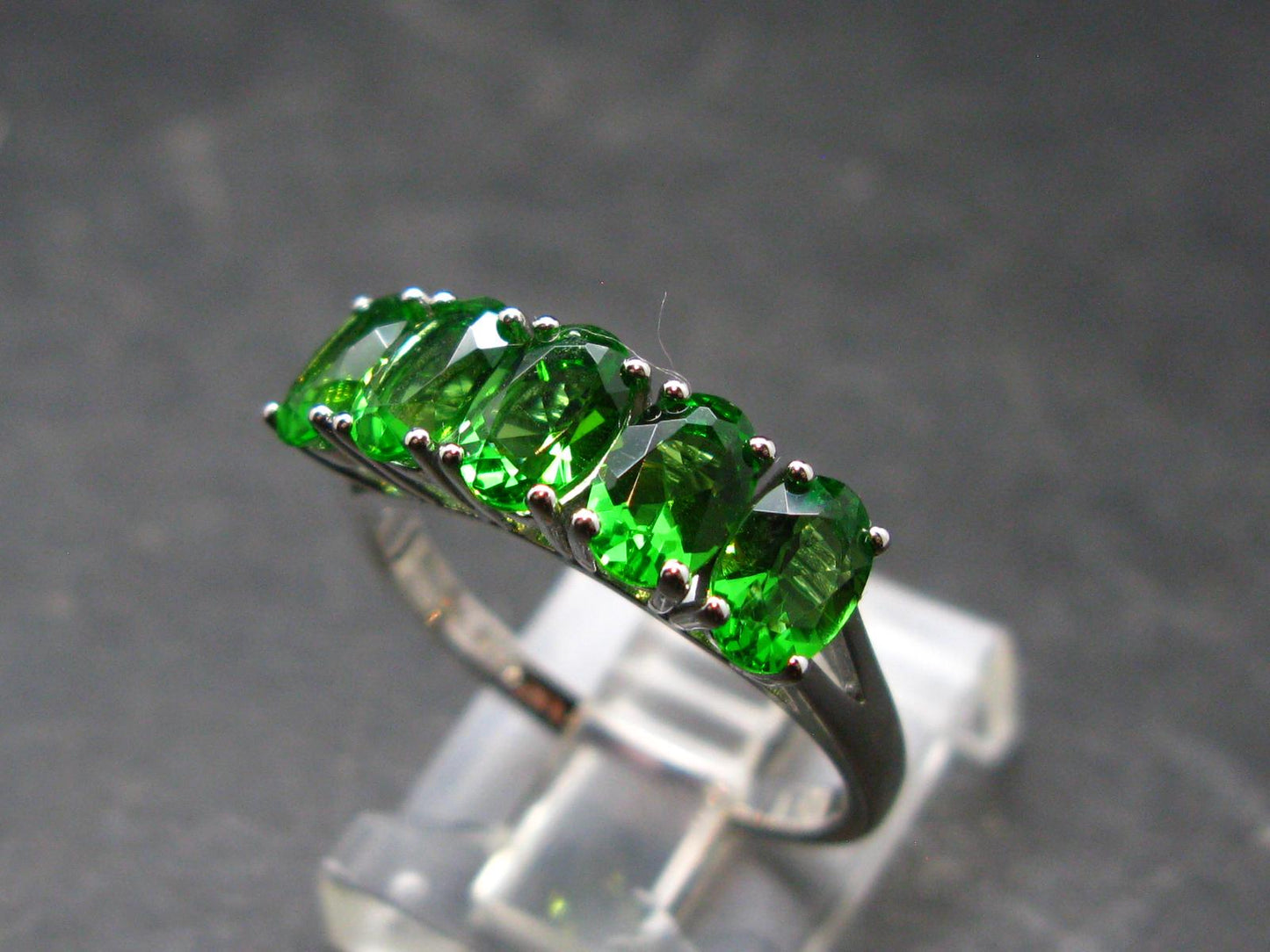 Helenite Gaia Stone Gem Sterling Silver Ring From Washington - Size 7 - 4.0 Carats