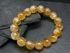 Citrine Genuine Bracelet ~ 7 Inches ~ 12mm Round Beads