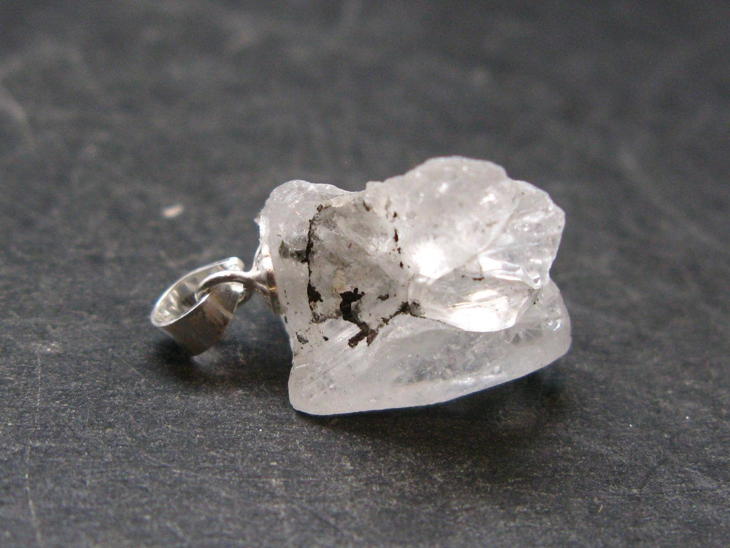 Phenakite Phenacite Silver Pendant from Brazil - 0.9 Inches - 2.75 Grams