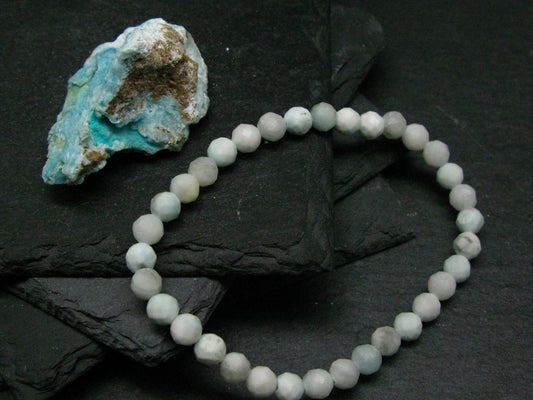 Hemimorphite Genuine Bracelet ~ 7 Inches ~ 5mm Facetted Beads