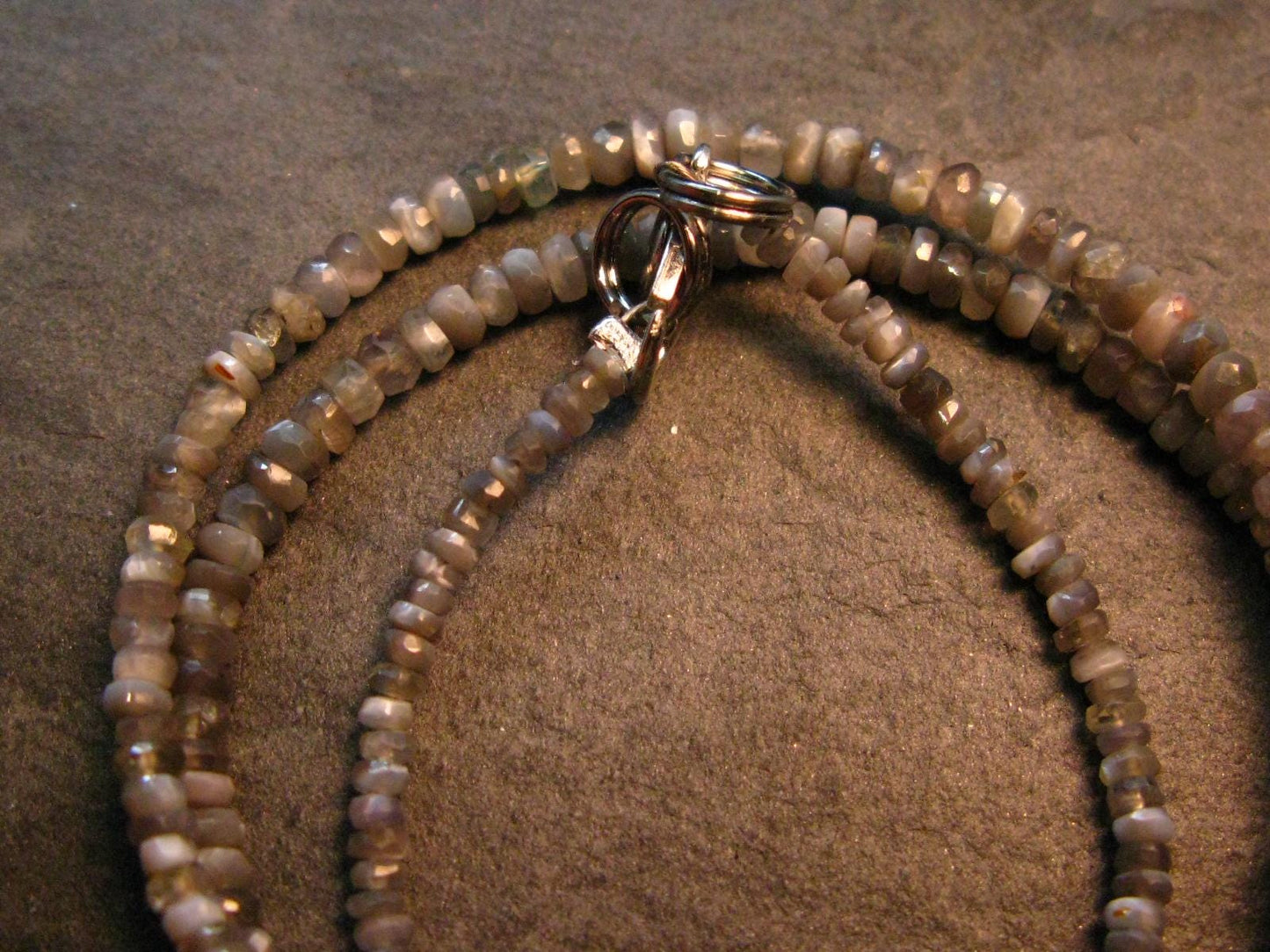 Extremely Rare Alexandrite Necklace - 17.5" - Rondelle Facetted Beads - 41.6 Carats