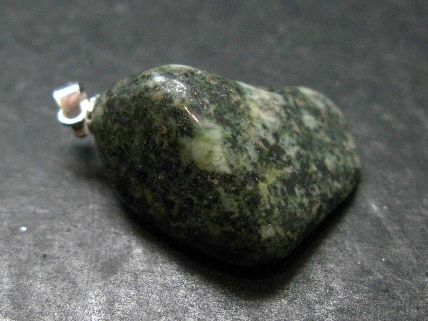 Rare Stonehenge Bluestone SS Pendant From Wales UK - 1.2" - 6.91 Grams