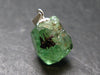 Tsavorite Gem Green Garnet Sterling Silver Pendant From Tanzania - 0.8" - 3.0 Grams