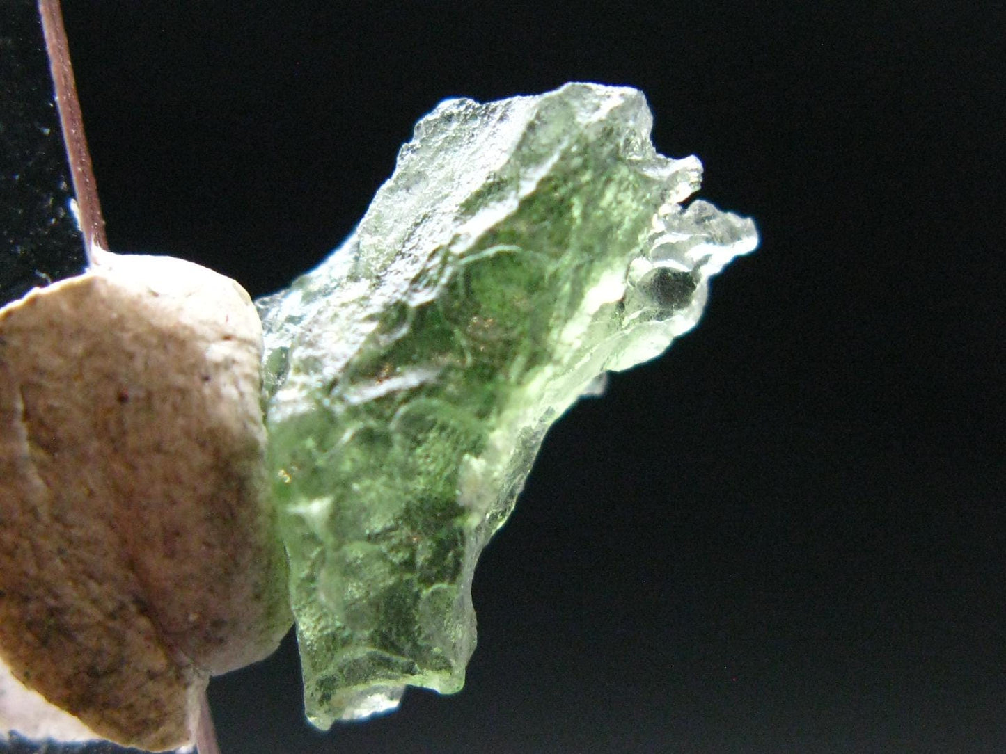 Moldavite Tektite Raw Piece from Czech Republic - 0.6" - 3.95 Carats - 0.79 Grams