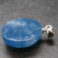 Lemurian Aquatine Blue Calcite Silver Pendant from Argentina - 1.1" - 5.44 Grams