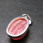 Rhodochrosite Silver Plated Pendant From Argentina - 1.2" - 6.78 Grams