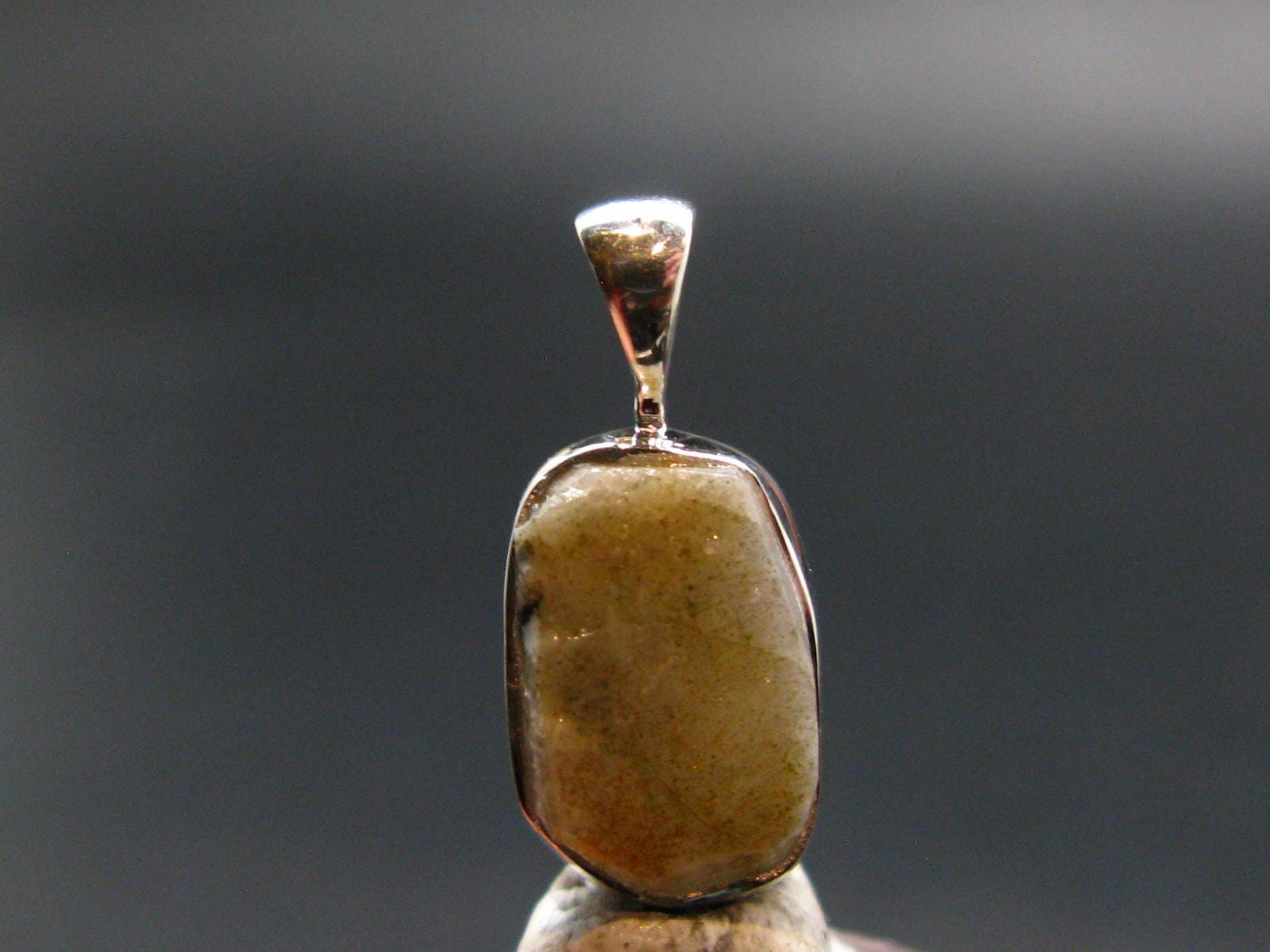 Phenakite Phenacite Silver Pendant from Brazil - 0.7 Inches - 1.25 Grams
