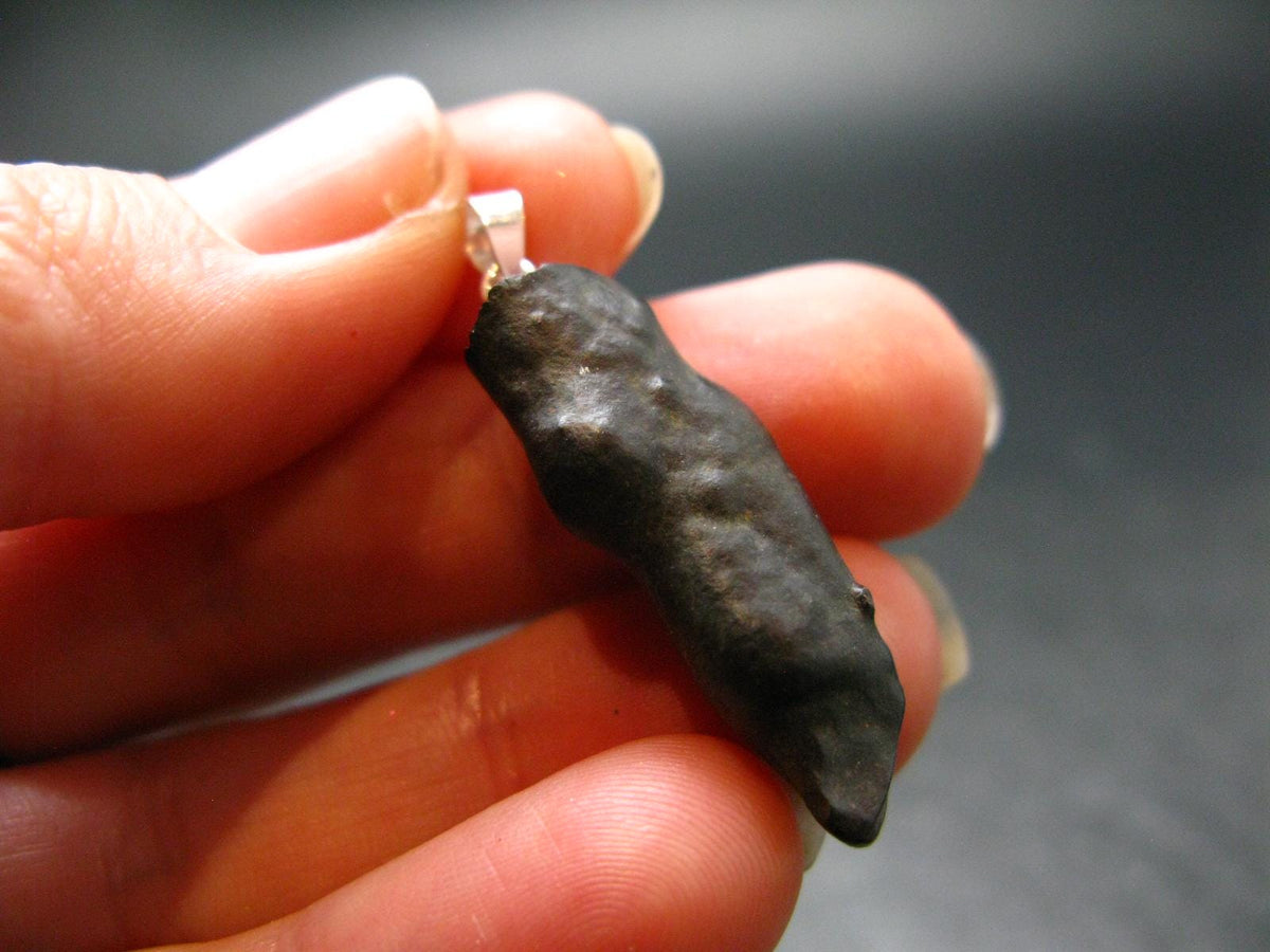Rare Prophecy Stone Limonite after Pyrite Silver Pendant From Egypt - 1.4" - 4.72 Grams