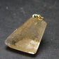 Rutilated Quartz Gold Plated Silver Pendant From Brazil - 1.1" - 4.46 Grams