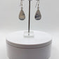 Elegant Moss Agate Teardrop Dangle Earrings – Natural Scenic Stone Jewelry