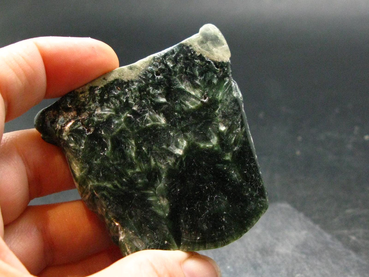 Nice Polished Seraphinite Clinochlore Stalactite Slab From Russia - 2.0" - 52.87 Grams