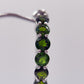 Green Helenite Hoop Earrings – Sterling Silver Hoops with Helenite