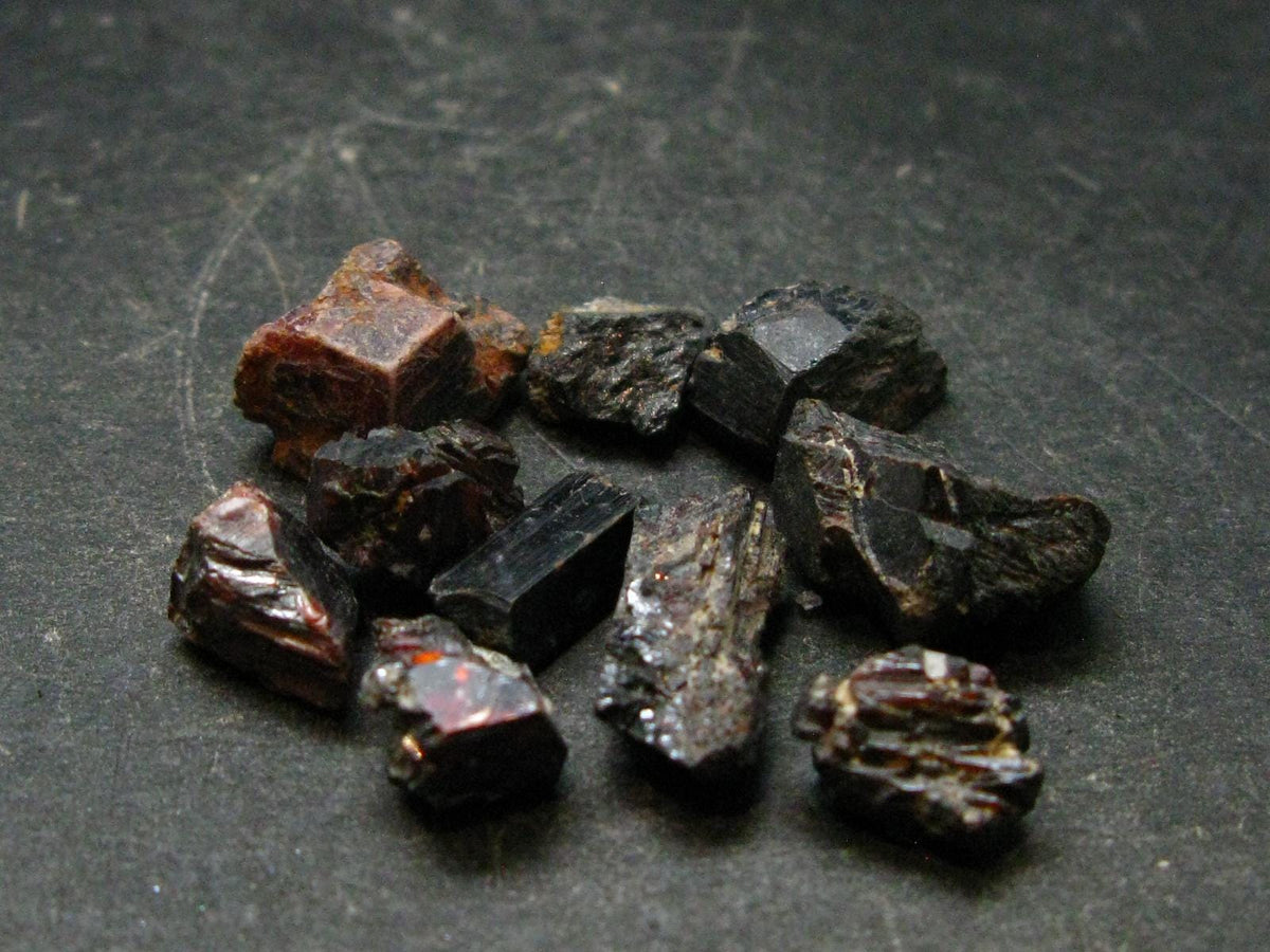 Lot of 10 Mangano Tantalite Crystals From Brazil - 17.16 Grams