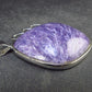 Rare High-Quality Charoite Pendant in SS From Russia - 1.6" - 12.0 Grams