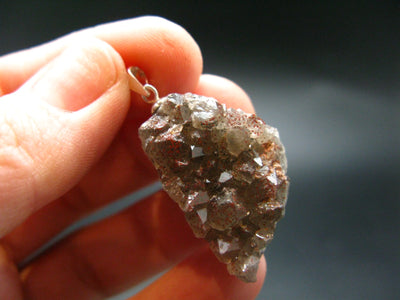 Rare Auralite Super 23 Large Cluster Amethyst Silver Pendant From Canada - 1.4" - 6.12 Grams