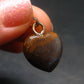 Very Rare Heart Boulder Opal Sterling Silver Pendant Necklace From Australia - 1.0" - 2.60 Grams