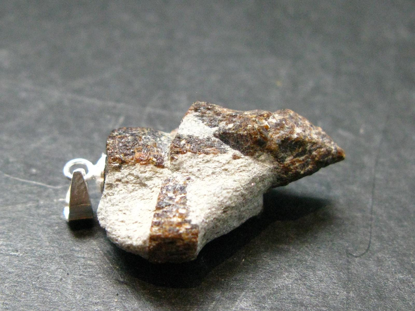 Fairy Cross!! Natural Staurolite Sharp Brown Twin Crystals Silver Pendant From Russia - 1.2" - 5.03 Grams