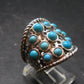 Genuine Turquoise Sterling Silver Ring - 9.48 Grams - Size 9.25