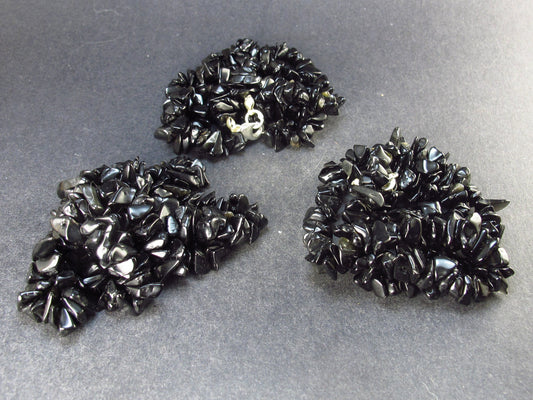 Lot of 3 Black Obsidian Necklaces From Mexico - 18" Each